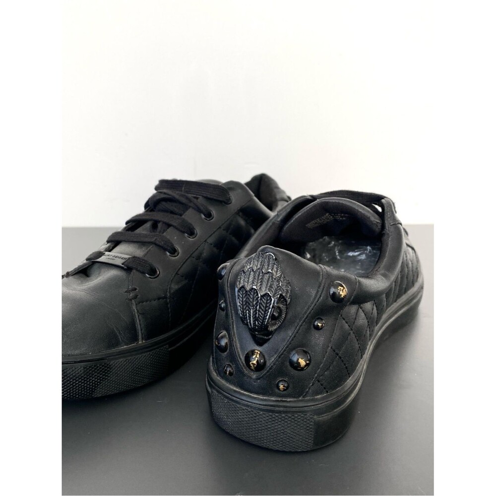 Kurt Geiger Laney Eagle Drench Sneakers Black Sz 7.5 Quilted Leather Studs Chic